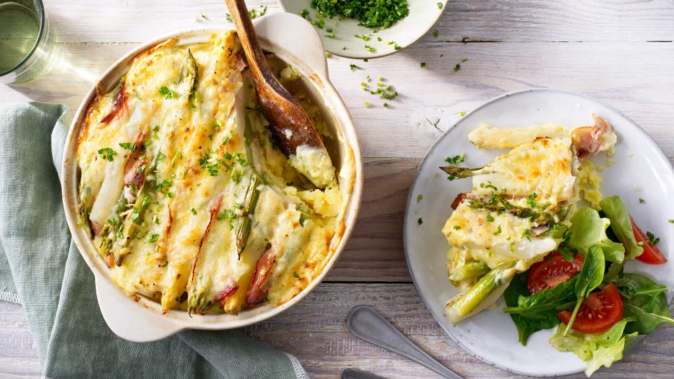 Asperge ovenschotel met ham