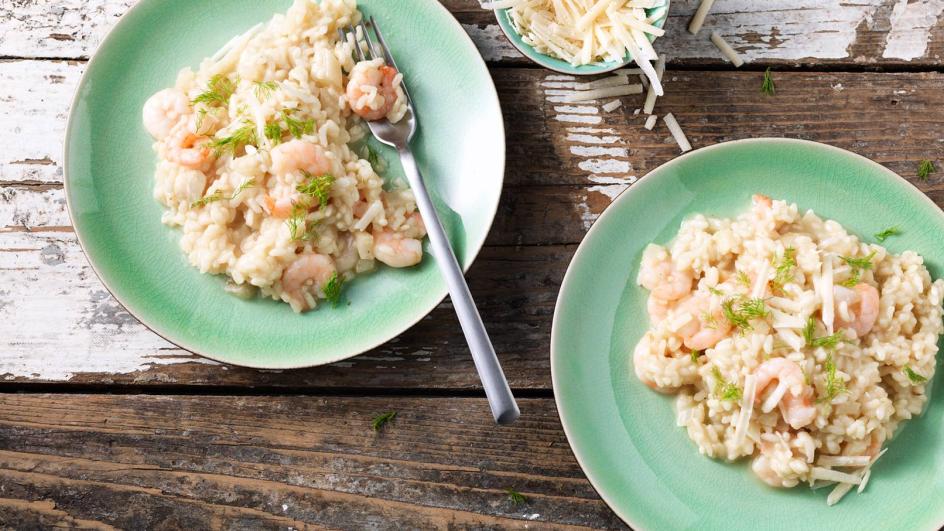 Venkelrisotto met garnalen