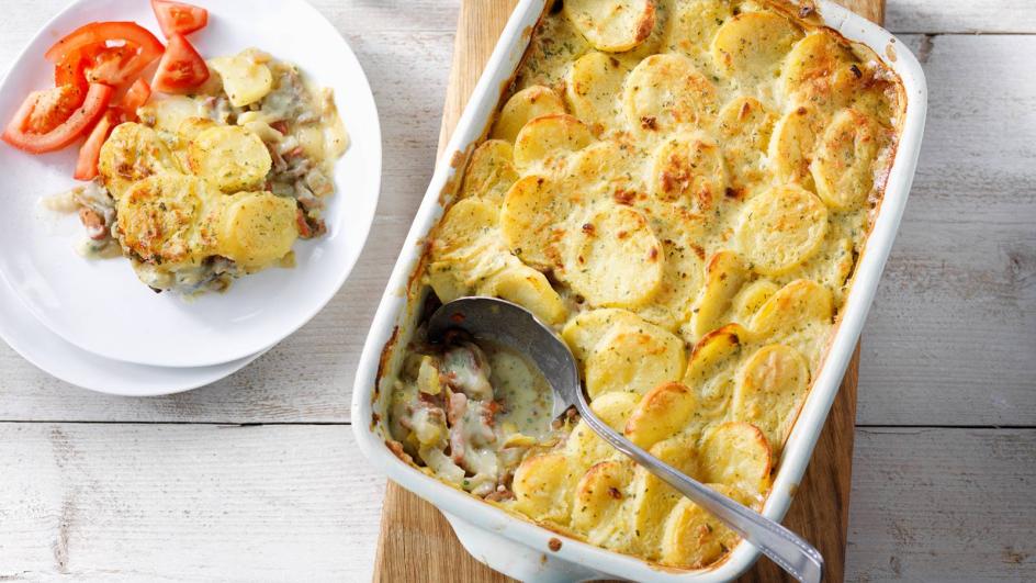 Ovenschotel witlof-crèmesaus met gehakt
