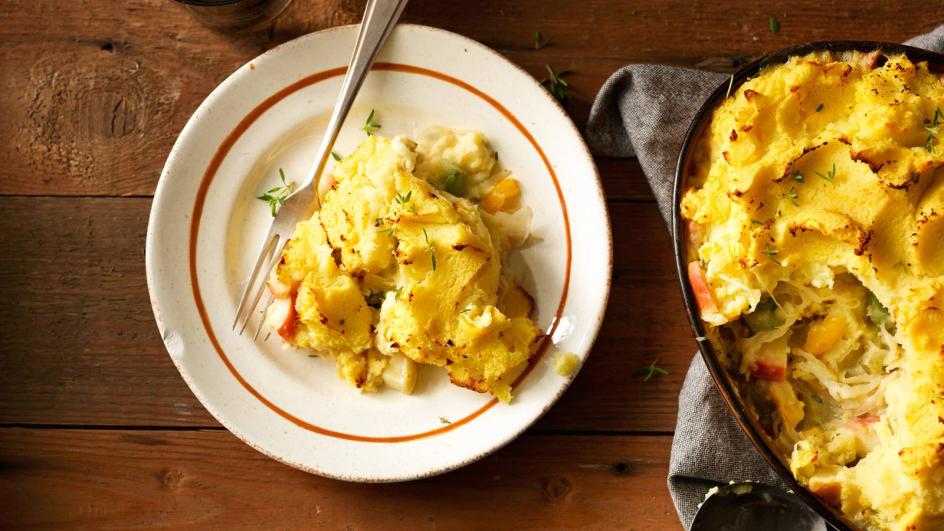 Vegetarische zuurkool ovenschotel met appel