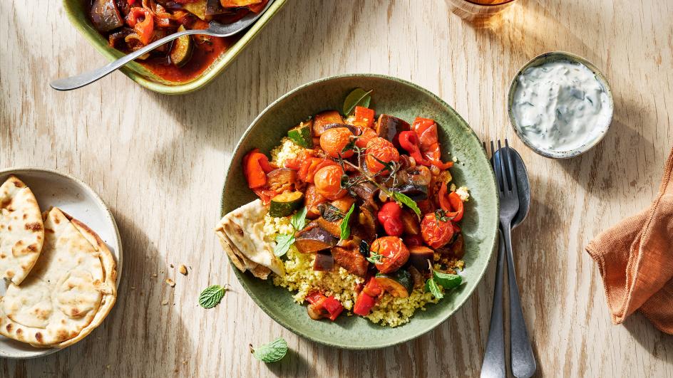 Couscous met harissa groenten