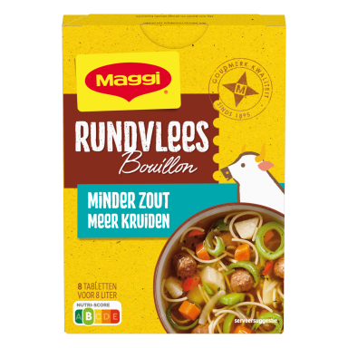 MAGGI Runderbouillon minder zout, meer kruiden