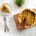 Groene asperge quiche