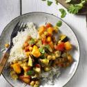 Vegetarische curry met kikkererwten