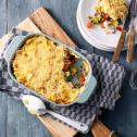 Italiaanse ovenschotel met gehakt, aardappel en roerbakmix
