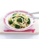 Pasta carbonara met broccoli