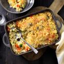 Vegetarisch recept: Mac ’n Cheese ovenschotel met groenten