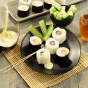 Asperge en zalm sushi