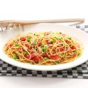 Spaghetti tomatensaus met surimi