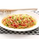 Spaghetti tomatensaus met surimi