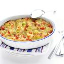Ovenschotel met tonijn, bleekselderij en tomaat