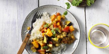 Vegetarische curry met kikkererwten