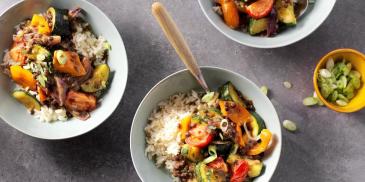 Vegetarisch stoofpotje met linzen en courgette