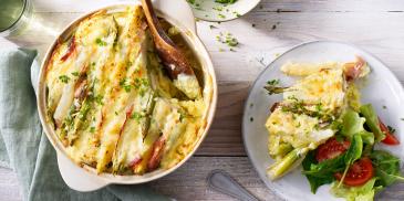 Asperge ovenschotel met ham