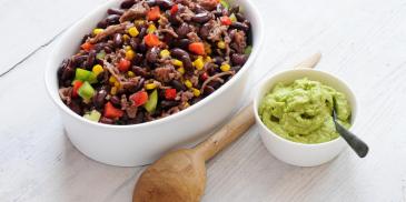 Chili con carne met avocadodip