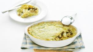 Ovenschotel met bloemkool en bieslook-nootmuskaatsaus