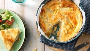 Witte asperge quiche